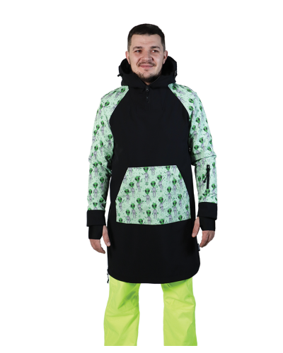 Unisex Худі мембранне Inspiration 2.0 - чорний з інопланетянами