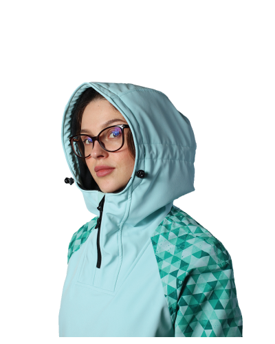 Unisex Худі мембранне Inspiration 2.0 - м'ятний з ромбиками