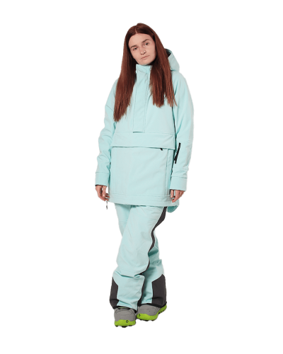 Unisex костюм анорак Snowman та напівкомбінезон Peak - м'ятний з сірим